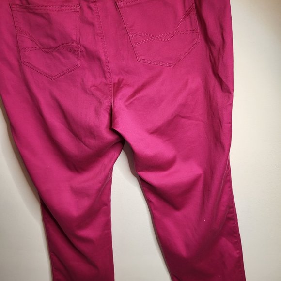 NWT roz & ALI womens Pink Stretch Denim Jeans, Size 20, woman skinny - Picture 7 of 9